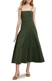 Ilona Topstitch Detail Cotton Blend Dress at Nordstrom