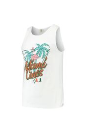 Image One White Miami Hurricanes Retro Palms Tank Top at Nordstrom