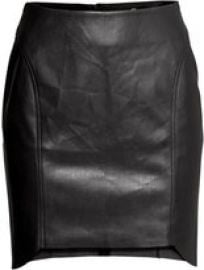 Imitation leather skirt at H&M