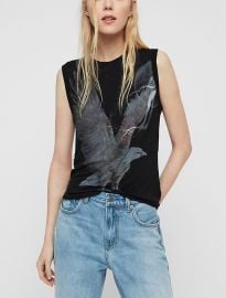 Imogen eagle-print cotton-jersey tank top at Self Ridges