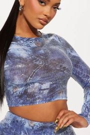 In A Denim Mood Sequin Skirt Set - Blue Fashion Nova at Fashion Nova