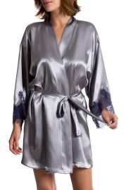 In Bloom by Jonquil Nicole Satin Wrap in Sterling Gray at Nordstrom