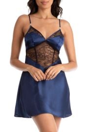 In Bloom by Jonquil Noelle Satin Lace Chemise at Nordstrom