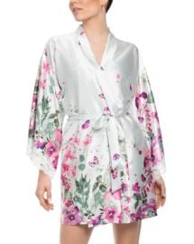 In Bloom by Jonquil Satin Floral Border Wrap Robe Bloomingdale39s at Bloomingdales