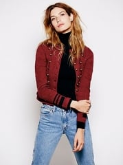 In the band jacket at Free People