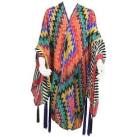 Incredible Adele Simpson Kimono Style Jacket 1980x27s at 1stDibs at 1st Dibs