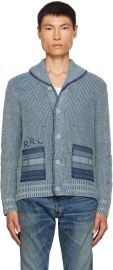 Indigo Flag Patchwork Cardigan by RRL on Sale at ssense