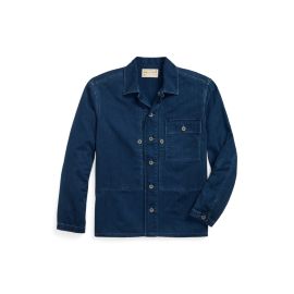 Indigo Herringbone Twill Overshirt Ralph Lauren at Ralph Lauren