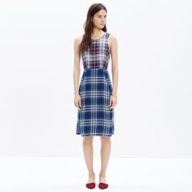 Indigo Plaid Dress at Madewell