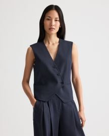 Indigo Tyler Vest in Italian Wool Twill TWP at TWP