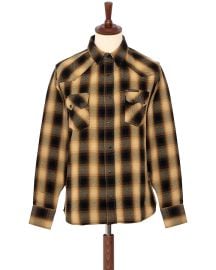 Indigofera Dollard Shirt Heavy Check Black  Gold - Panchoandleftyse  at Pancho And Lefty