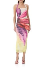 Indina Ruched Mesh Body-Con Maxi Dress at Nordstrom Rack