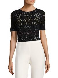 Ines Multicolor Pointelle Crop Top by Alice   Olivia at Gilt at Gilt