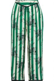 Ines cropped striped satin-twill pajama pants at The Outnet