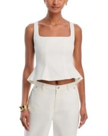 Inez Twill Peplum Top at Bloomingdales