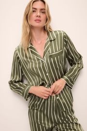 Inez Washable Silk Printed Long PJ Set Eberjey at Eberjey