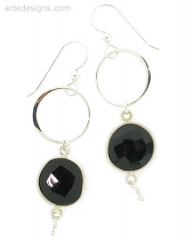 Infinity Black Spinel Earrings at Arte Designs