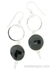 Infinity Black Spinel Earrings at Arte Designs