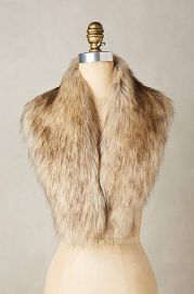 Ingara Faux-Fur Stole in Brown at Anthropologie