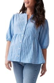 Ingrid & Isabel® Peplum Maternity Button-Up Shirt at Nordstrom