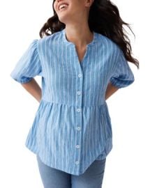 Ingrid Isabel Maternity Striped Peplum Blouse Bloomingdales at Bloomingdales