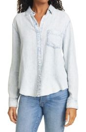 Ingrid Raw Hem Chambray Shirt at Nordstrom