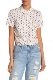 Insect Print Shrunken Fit Blouse at Nordstrom Rack