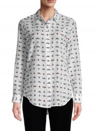 Insect Print Silk Blouse at Equipment