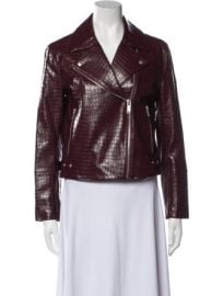 Intermix Kealey Croc Embossed Faux Leather Jacket at The Real Real