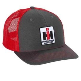 International Harvester  Grey and Red Mesh Hat   - at IH GEAR