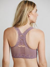 Intimately  Seamless Racerback Crochet Bra in Dusty Plum at Free People