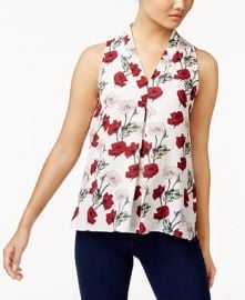 Inverted-Pleat Blouse by Vince Camuto at Macys