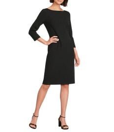 Investments Scuba Crepe 34 Sleeve Ballet Neck Sheath Dress Dillardx27s at Dillards
