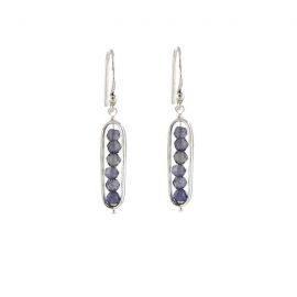 Iolite Frame Earrings at Peggy Li