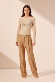 Irena Low Rise Slouch Pant Wheat Pants Shona Joy Shona Joy International at Shona Joy