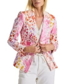 Irina Floral Print Linen Blend Blazer at Bloomingdales