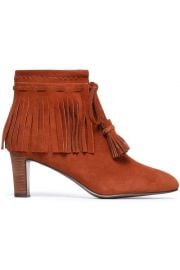 Irina fringed suede ankle boots at The Outnet