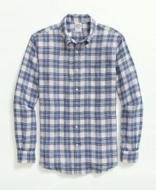 Irish Linen Check Shirt at Brooks Brothers