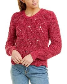 Iro Aryna Metallic Pointelle Crewneck Sweater at Neiman Marcus