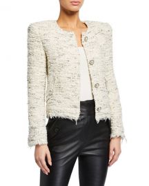 Iro Mercie Strong-Shoulder Tweed Jacket at Neiman Marcus