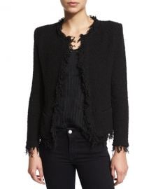 Iro Shavani Open-Front Boucle Jacket at Neiman Marcus