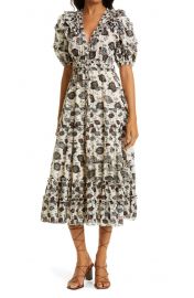 Irvette Floral Cotton Blend Dress at Nordstrom