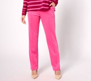 Isaac Mizrahi Live x Selma Blair Straight Leg w Pull Loops Pant - QVCcom at QVC