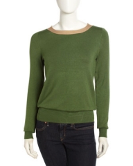 Isaac Mizrahi Tie Back Colorblock Sweater at Last Call