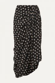 Isabel Marant - Candice draped floral-print silk-crepe midi skirt at Net A Porter