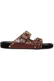 Isabel Marant - Lennyo studded leather slides at Net A Porter