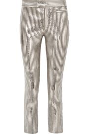 Isabel Marant - Novida metallic striped leather skinny pants at Net A Porter