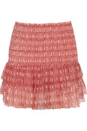 Isabel Marant   toile - Zelia printed silk-chiffon mini skirt at Net A Porter