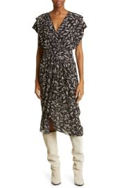 Isabel Marant Étoile Almeya Flutter Sleeve Midi Dress at Nordstrom