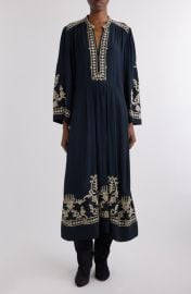 Isabel Marant Étoile Feliana Embroidered Long Sleeve Maxi Dress at Nordstrom